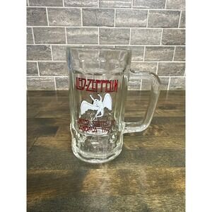 Led Zeppelin United States of America 1977 Tour Glass Beer Mug Stein Icarus Logo